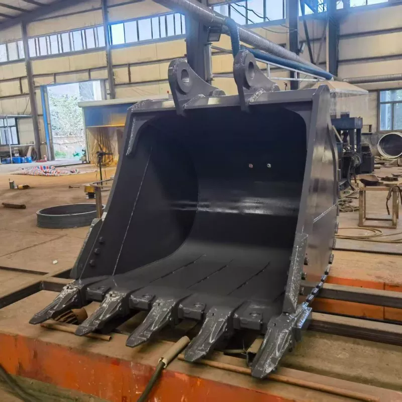 Xô máy xúc để phân loại chất thải xây dựng